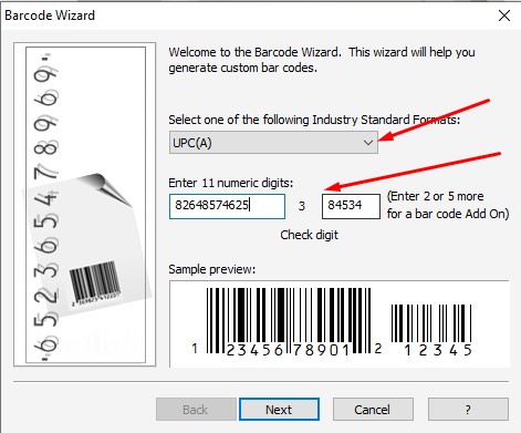 Optimize your barcode in the Barcode Wizard
