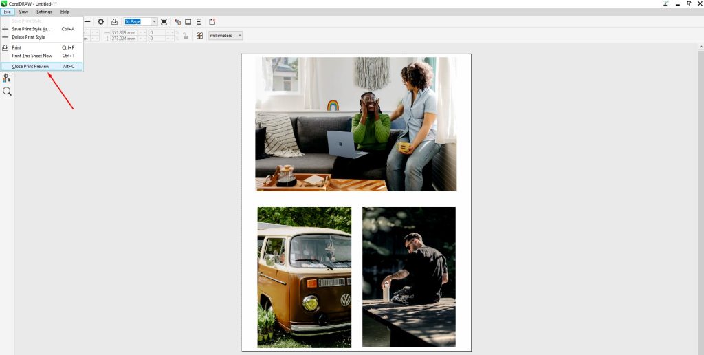 Close Print Preview