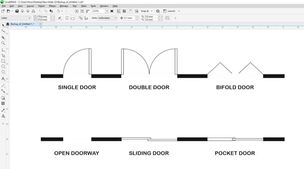 CorelDRAW doors