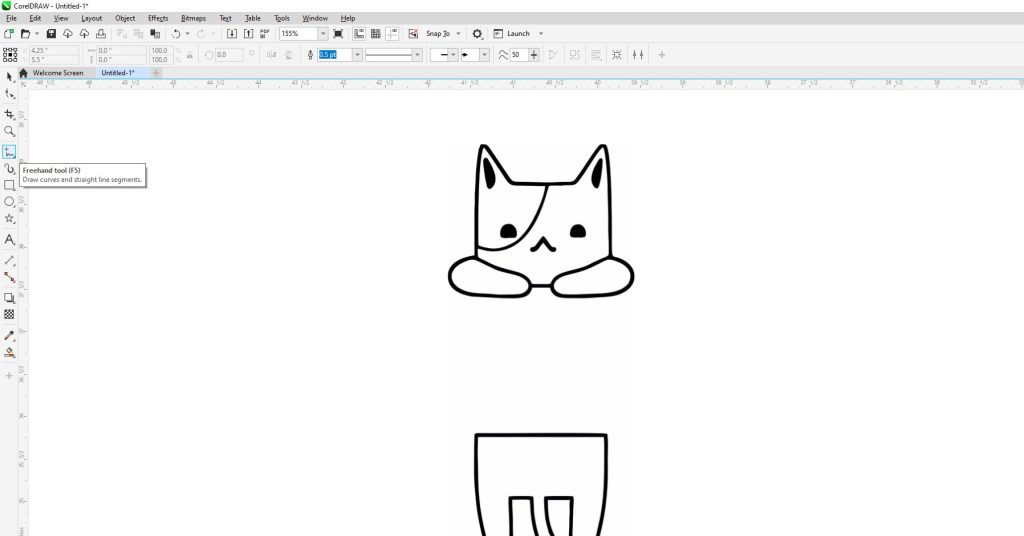Freehand tool CorelDRAW