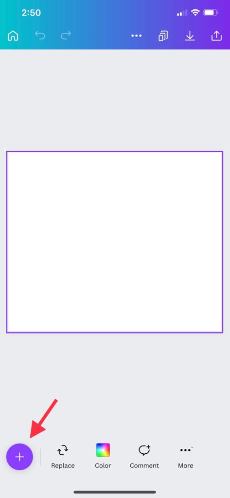 Click the plus icon