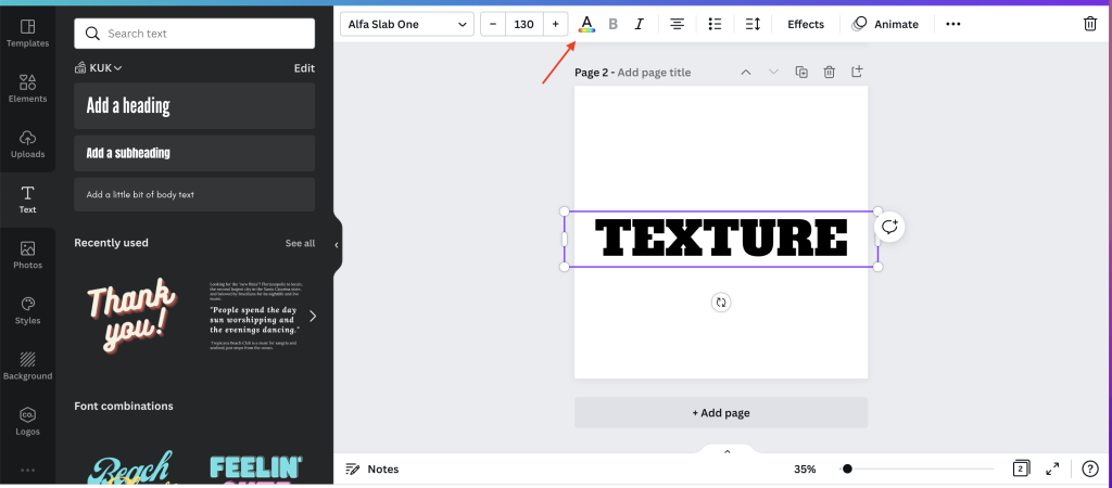 You can adjust the color of your text if you wish to