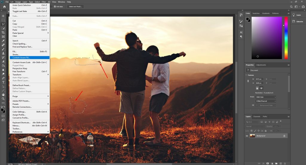 Opening Content-Aware fill again
